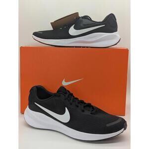 Nike Revolution 7 Road Running Shoes Black White FB2207-001 Mens Size 13 New